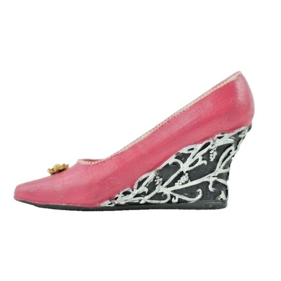 Wedge Shoe with Rhinestone Resin Miniature 4.5 inch Collectible Figure - Picture 4 of 6